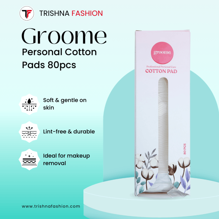 Groome Personal Cotton Pads – 80pcs