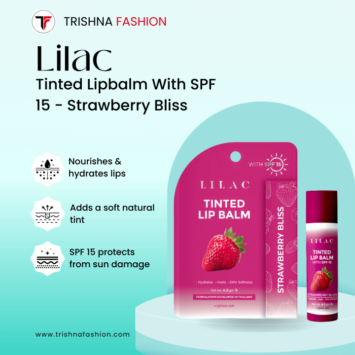 Lilac Tinted Lip Balm With SPF 15 - Strawberry Bliss